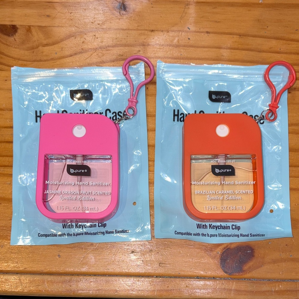 Brand New BPure JasmineDragonfruit & Brazilian Caramel Hand Sanitizers w/ Cases🔥